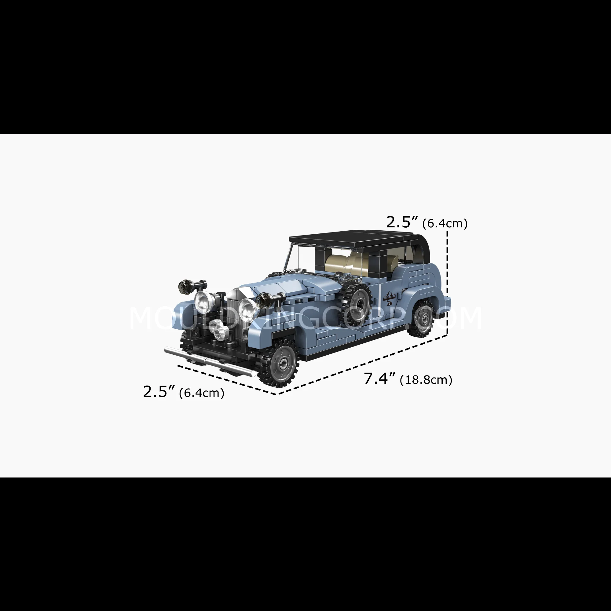 Mould King 27104 Phantom III Vintage Luxury Car Building Set | 320 Pcs - Image 6