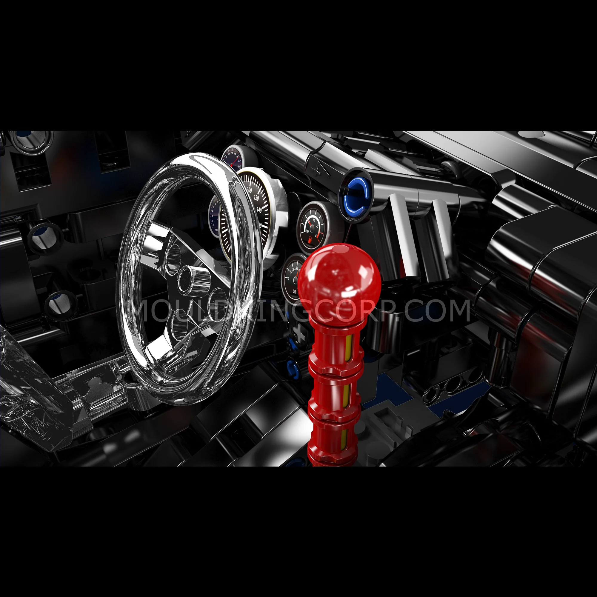 Mould King 13108S Mustang 1,400BHP Remote Controlled Sports Car Model Building Set | 3,201 - Image 2