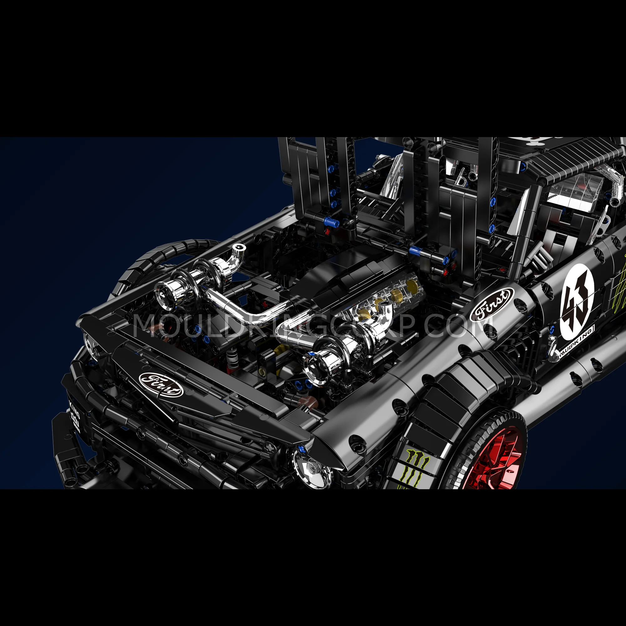 Mould King 13108S Mustang 1,400BHP Remote Controlled Sports Car Model Building Set | 3,201 - Image 4