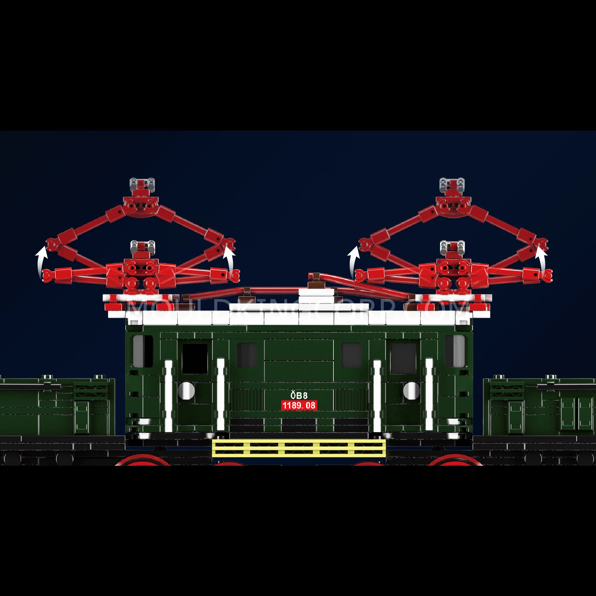 Mould King 12023 OBB 1189.08 Electric Locomotive Building Set | 919 PCS - Image 3