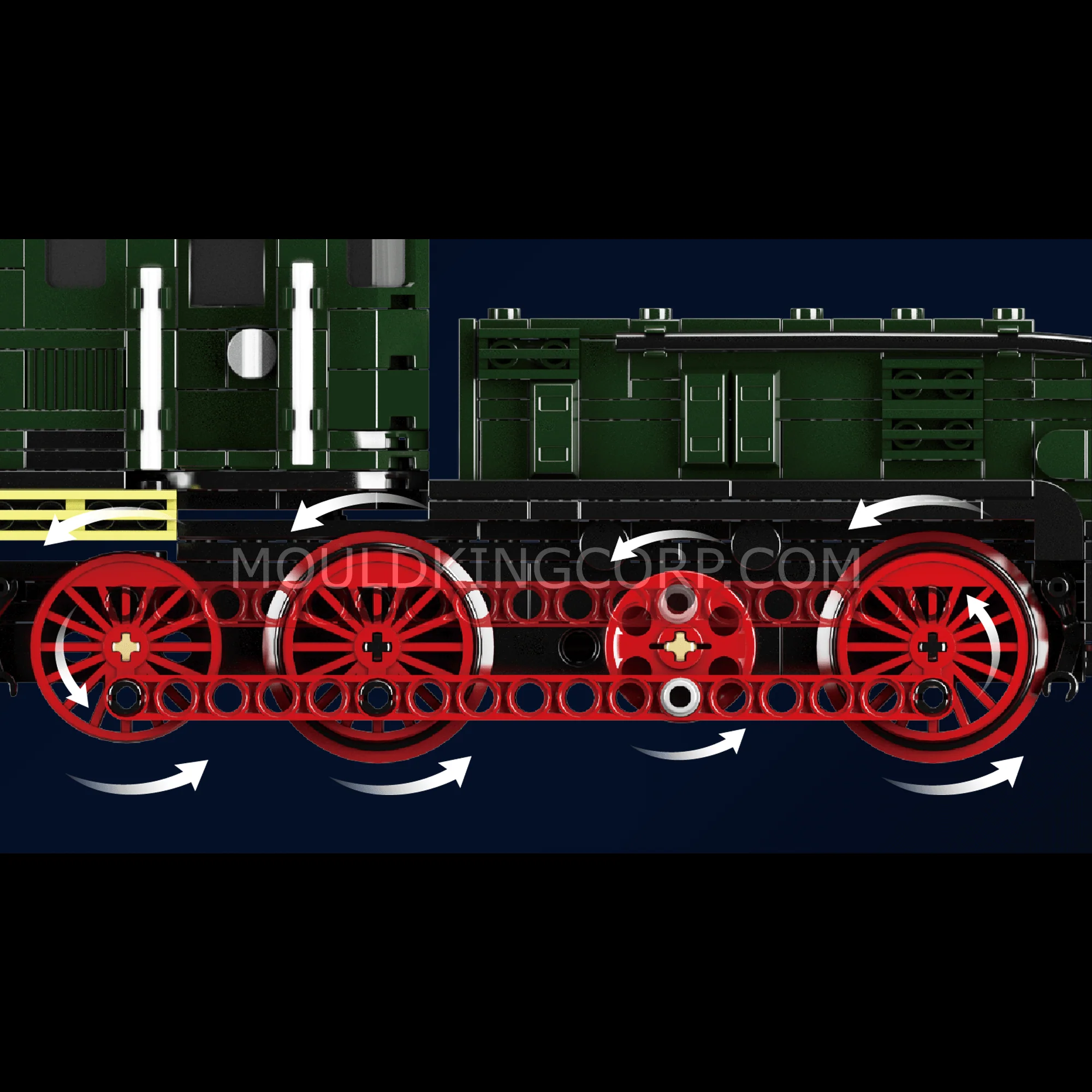 Mould King 12023 OBB 1189.08 Electric Locomotive Building Set | 919 PCS - Image 4