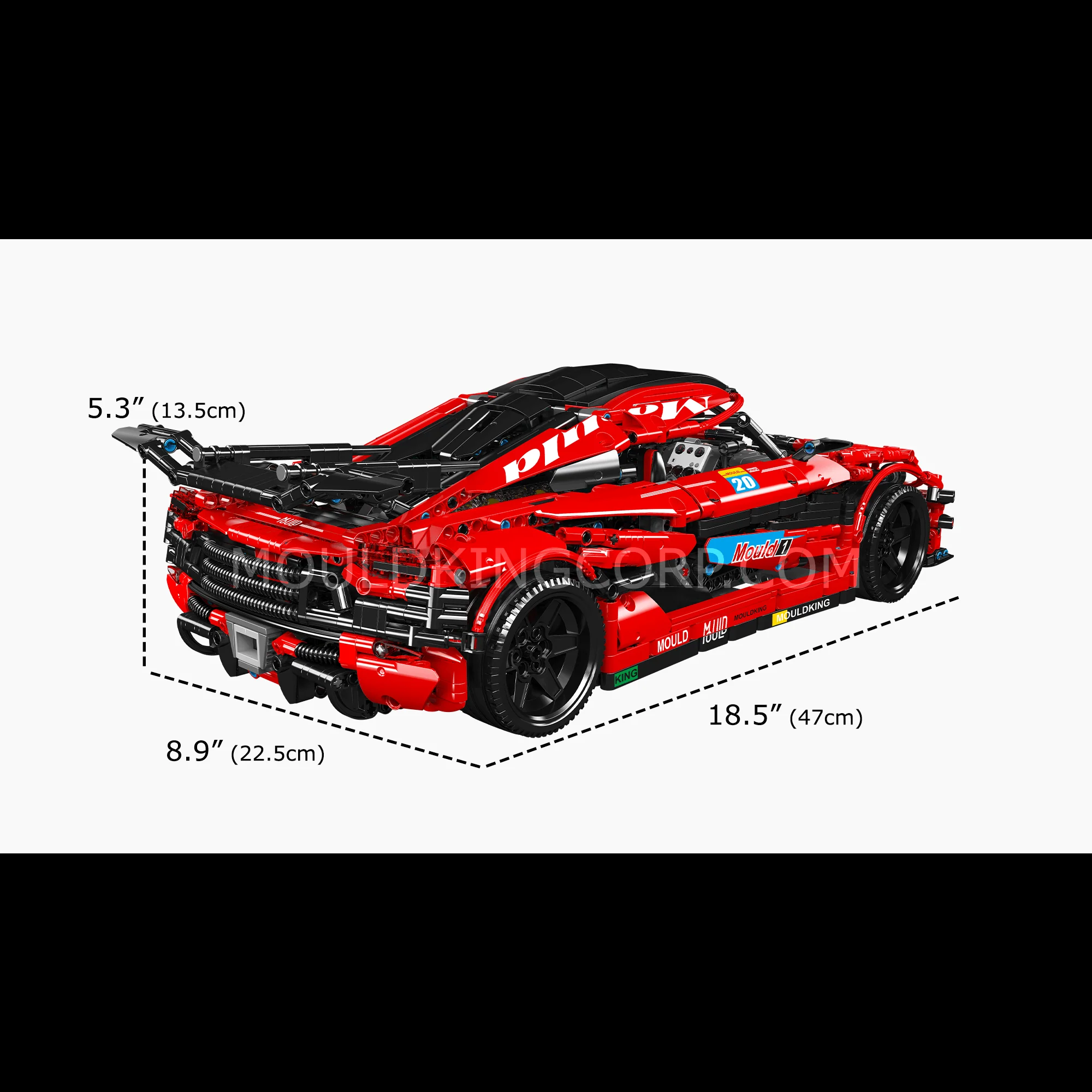 Mould King 13121 Regera R Hypercar Remote Controlled Model Building Set | 3,063 PCS - Image 6