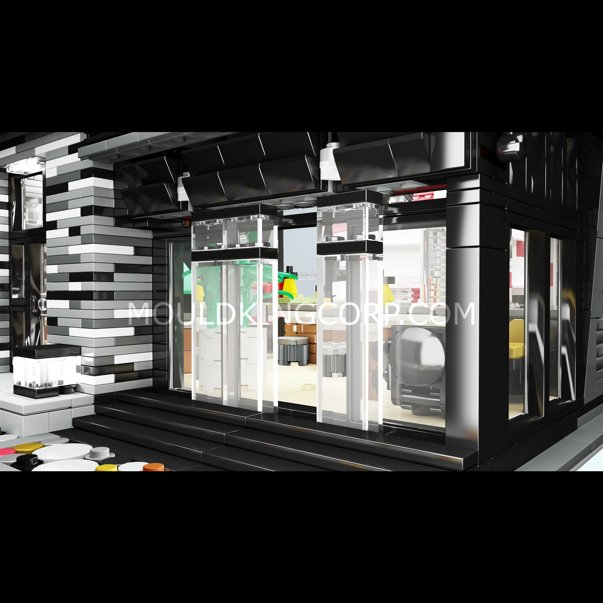 Mould King 16042 Street Modern BAR MOC Building Set | 3,992 PCS - Image 3