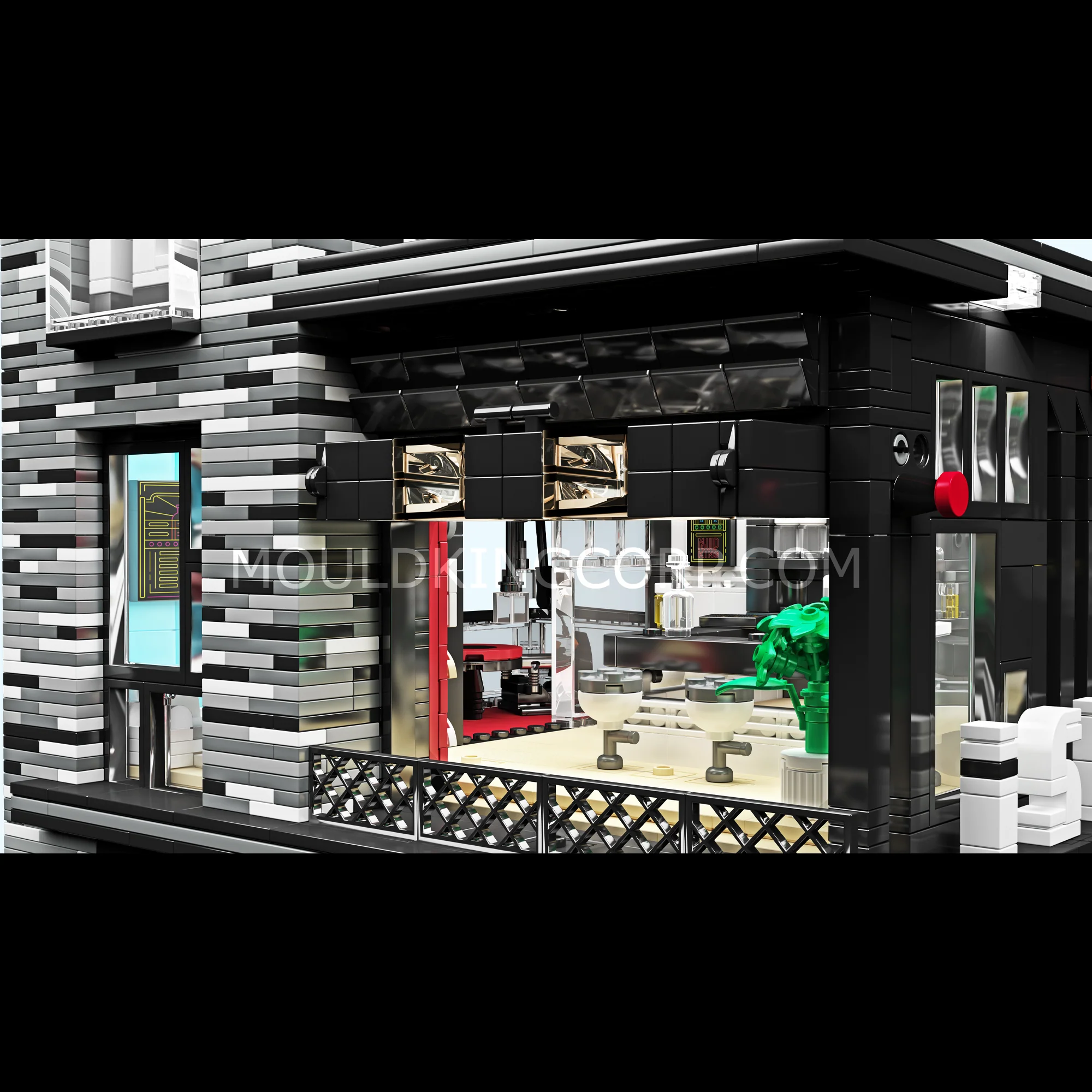 Mould King 16042 Street Modern BAR MOC Building Set | 3,992 PCS - Image 5