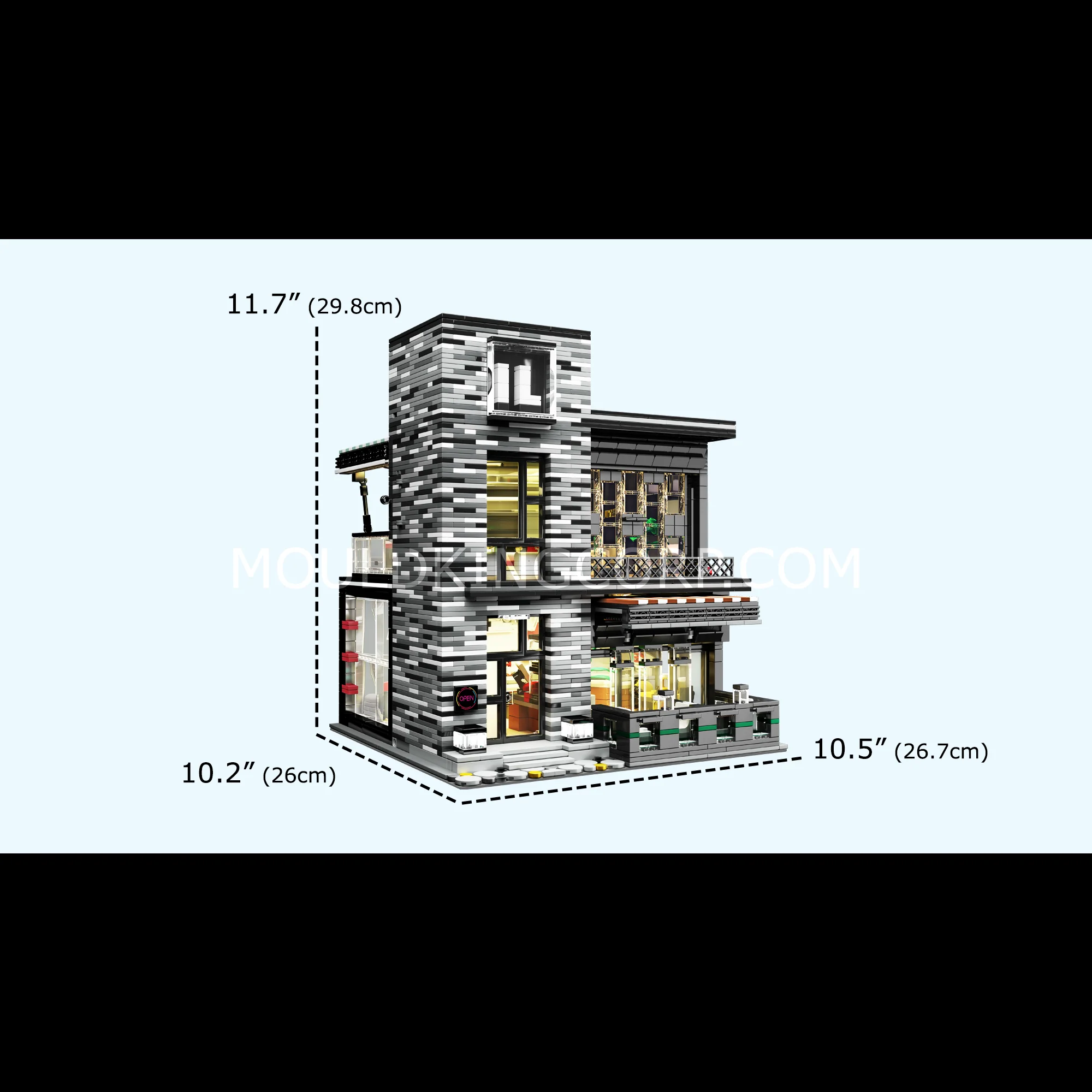 Mould King 16042 Street Modern BAR MOC Building Set | 3,992 PCS - Image 6