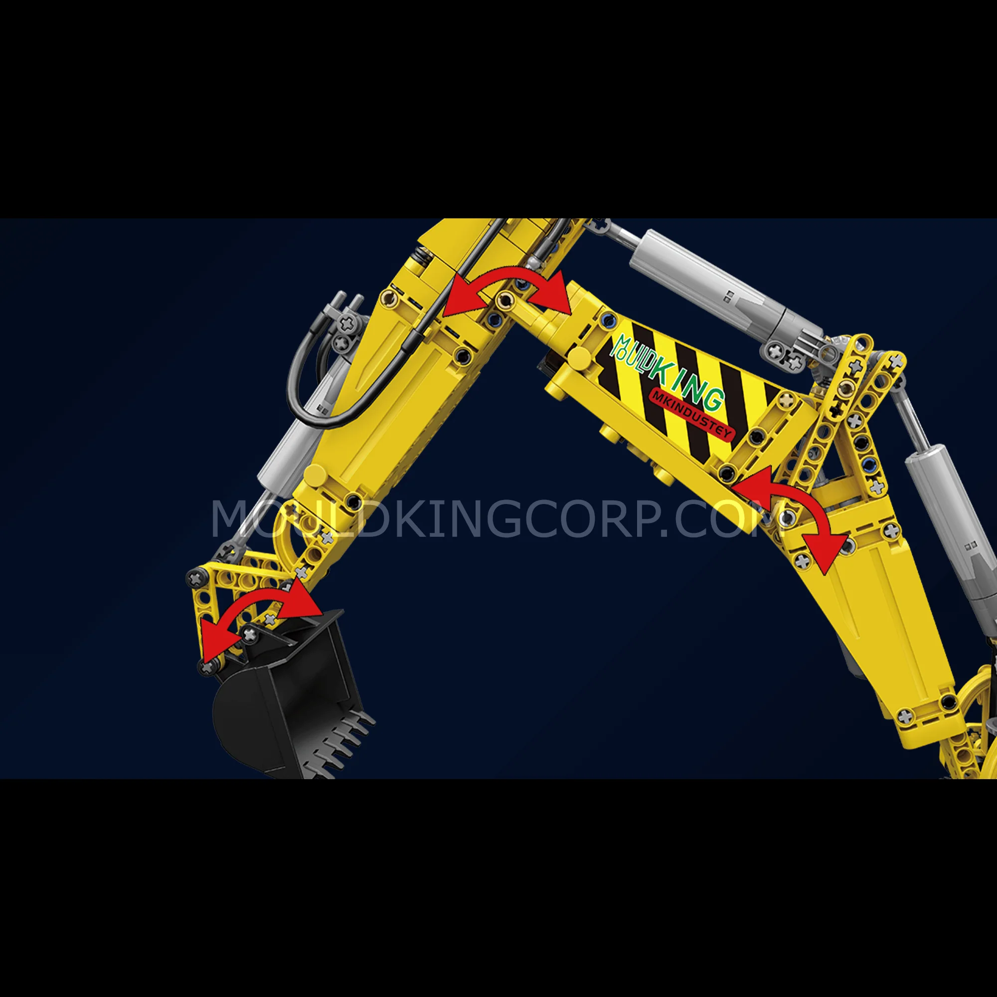 Mould King 17036 Backhoe Loader Remote Controlled Building Set | 2,239 PCS - Image 3