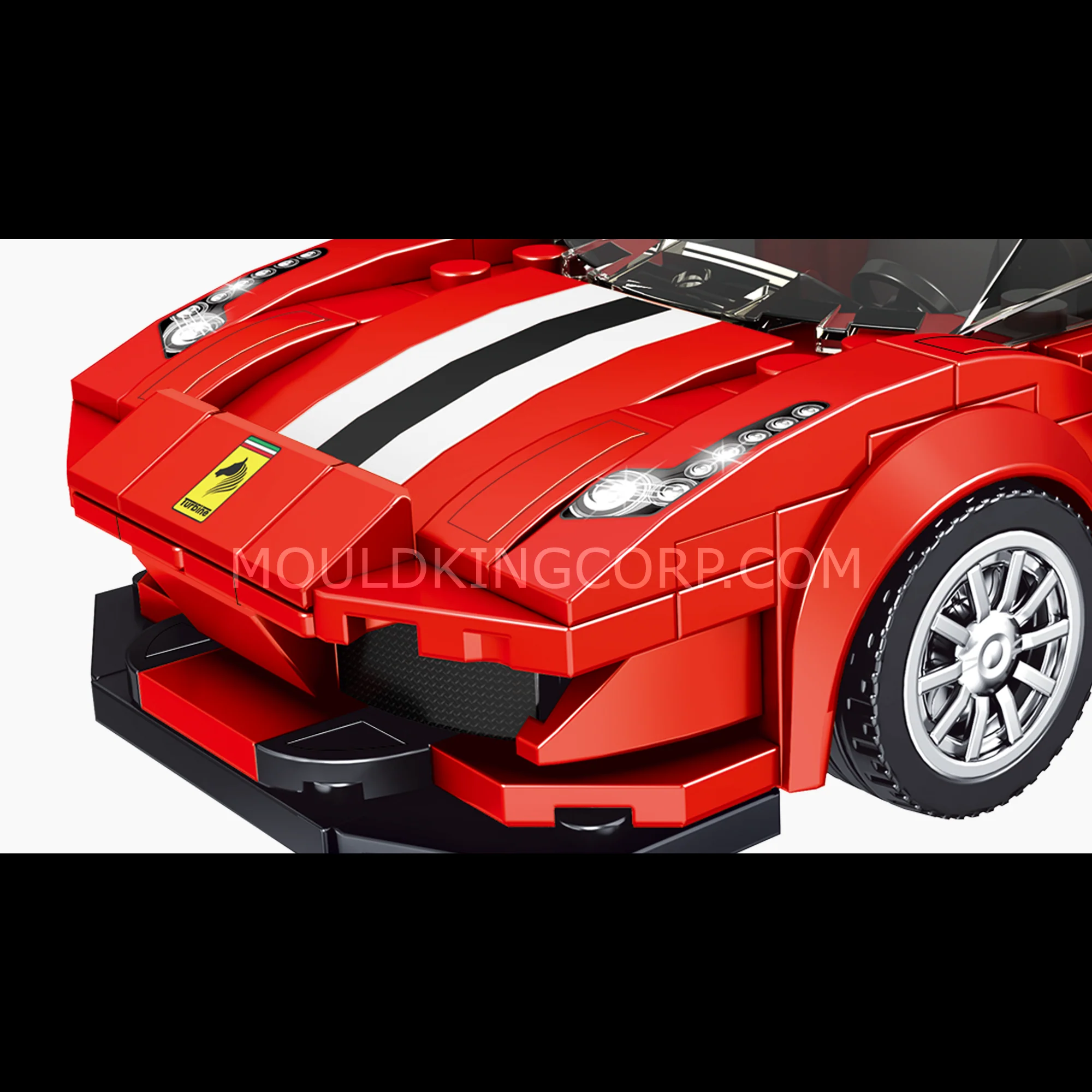 Mould King 27006 The 488 GTB Mini Sports Car Building Set | 329 PCS - Image 4