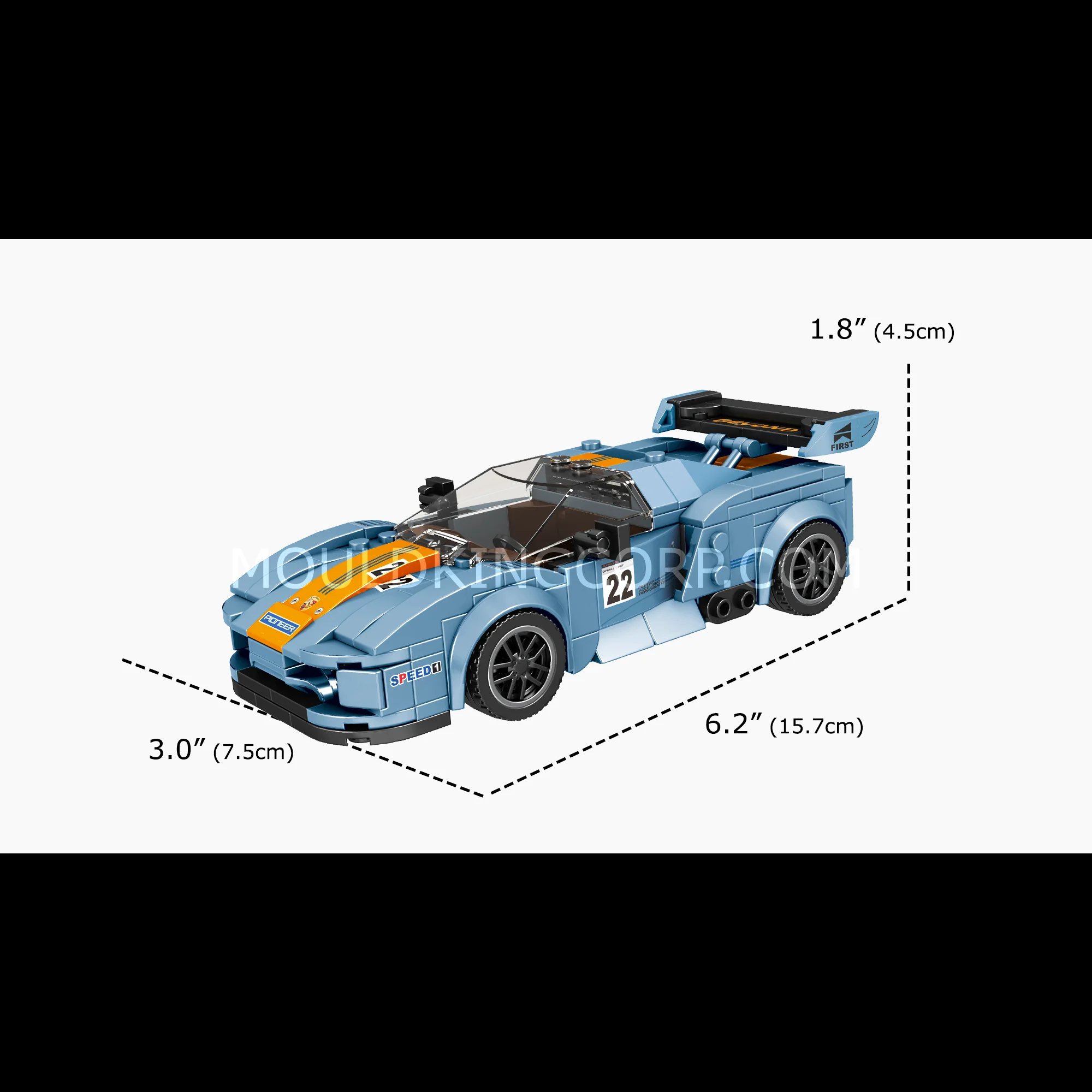 Mould King 27005 The 918 RSR Mini Sports Car Building Set | 330 PCS - Image 6