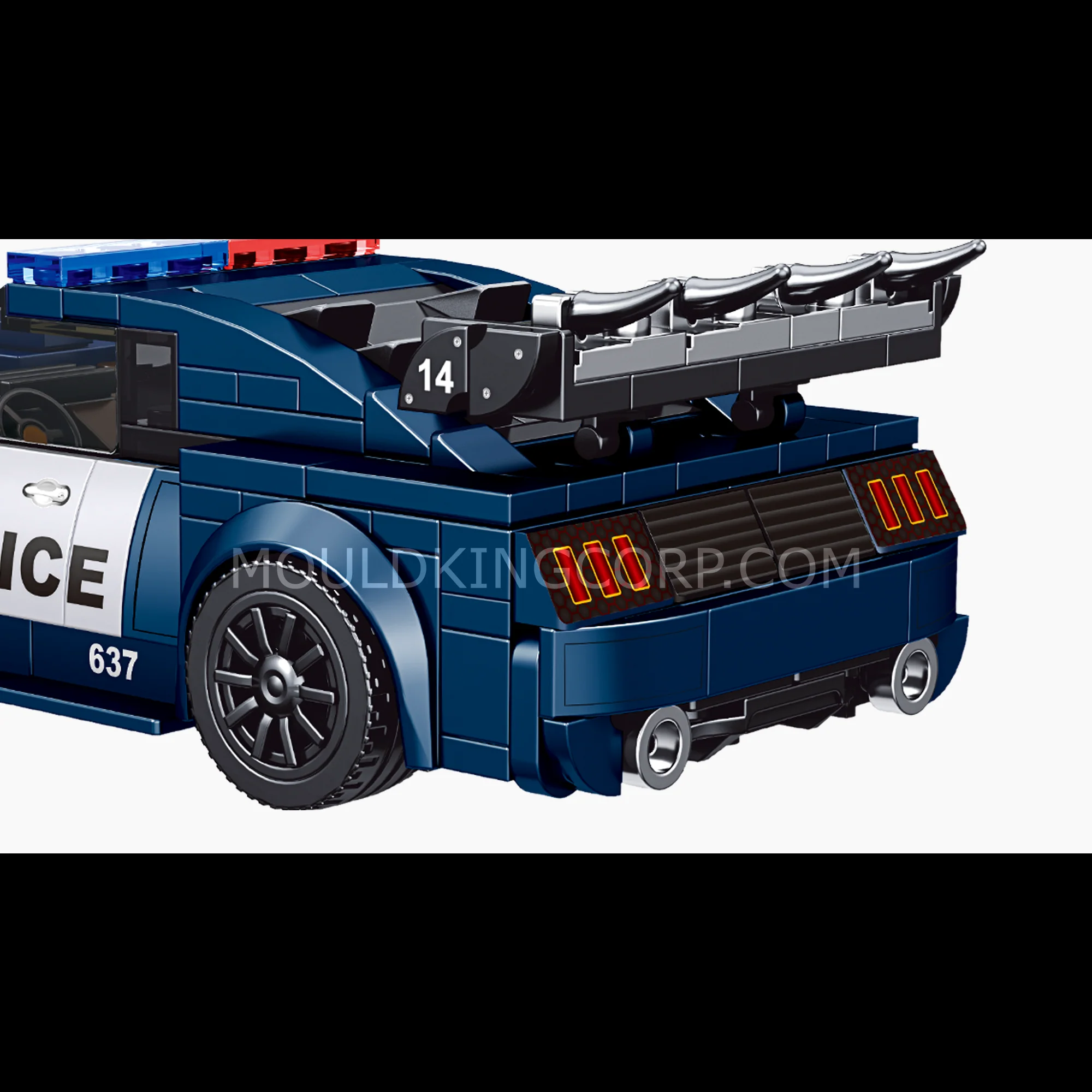 Mould King 27002 The Barricade Police Mini Sports Car Building Set | 356 PCS - Image 5