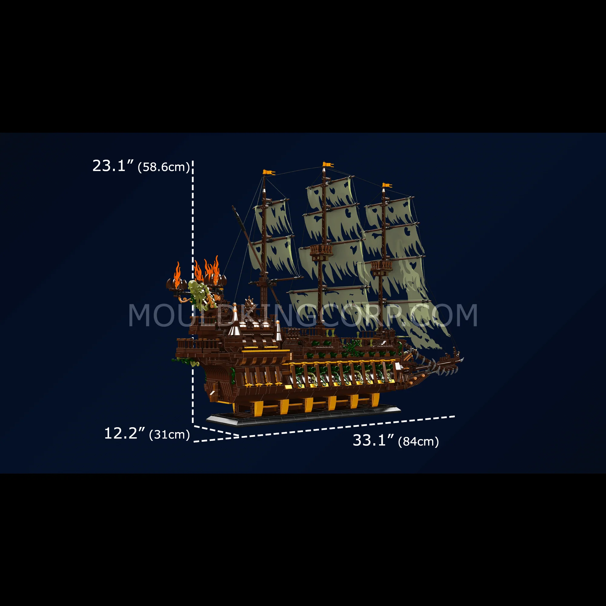 Mould King 13197 The Flying Dutchman Private Ship Model Building Kit | 4,364 PCS - Image 6