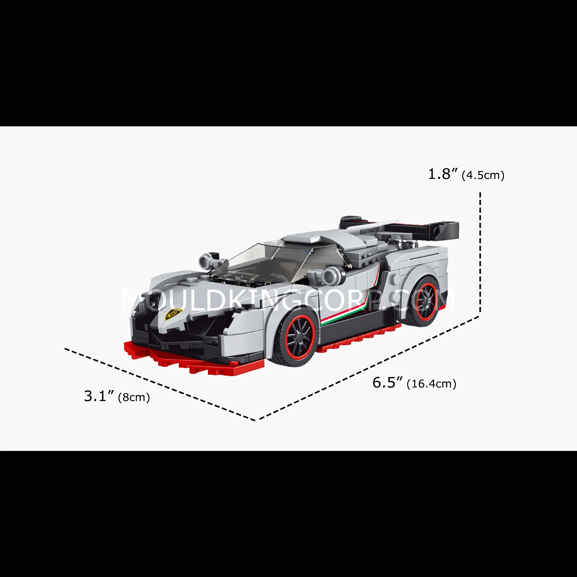 Mould King 27007 The Veneno Mini Sports Car Building Set | 398 PCS - Image 6